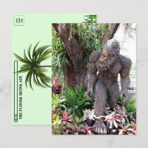 Postcrossing - Pic of a statue Florida Skunk Ape Postcard