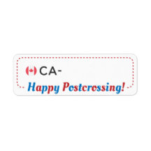 Postcrossing Postcard ID CA Canada Postcrosser ラベル