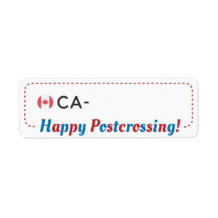 Postcrossing Postcard ID CA Canada Postcrosser ラベル