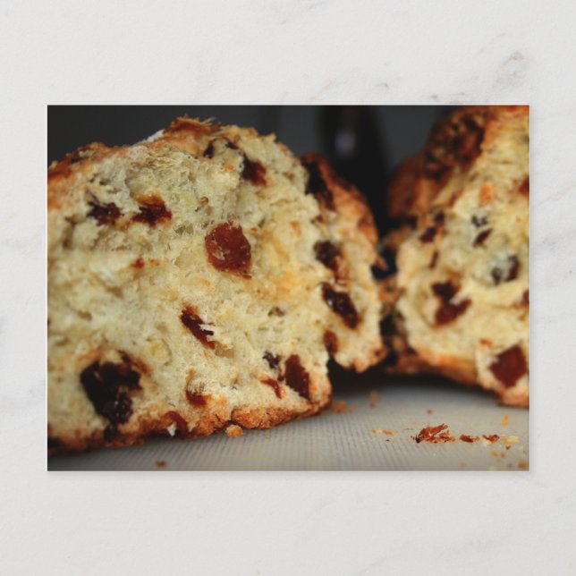 Postcrossing - raisin bread postcard for foodies (Front)