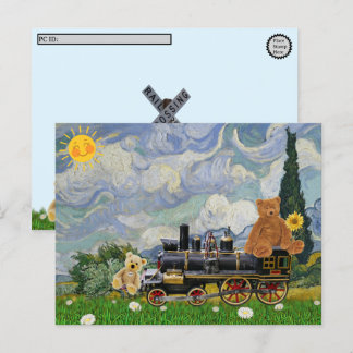 Postcrossing - Travelling Teddy Bears Holiday Postcard