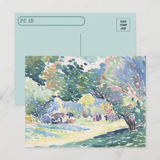 Postcrossing Watercolor Landscape Postcard (Front/Back)