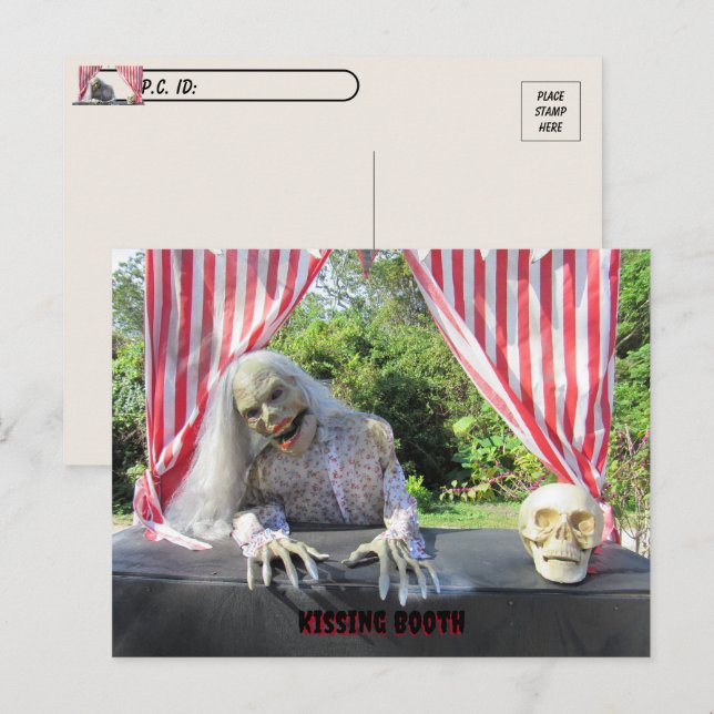 Postcrossing - Zombie Kissing Booth Postcard (Front/Back)