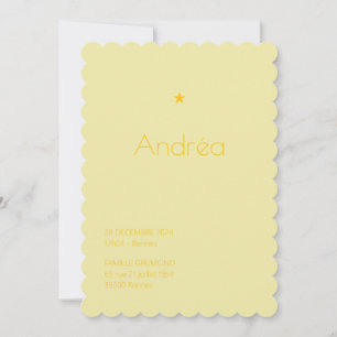 Posted Birth Report - Andréa Invitation
