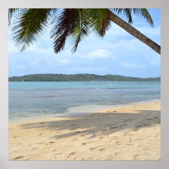 Poster 012 - Caribbean Beach by the shore (Front)