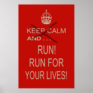 Poster - 12" x 18" - Keep Calm and . . . Run