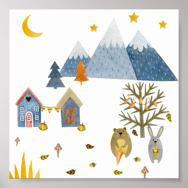 Poster (15,2 x 15,2cm) - Autumn (Front)