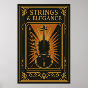 Poster 15, Strings & Elegance, Vintage
