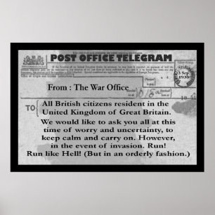 Poster - 18" x 12" Comic Telegram