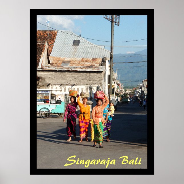 Poster 1 (24" x 18")  Singaraja Bali Indonesia (Front)