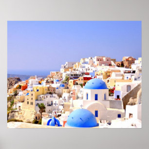 Poster 20" x 16" - Santorini