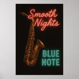 Poster 2 Smooth Nights at Blue Note, Vintage