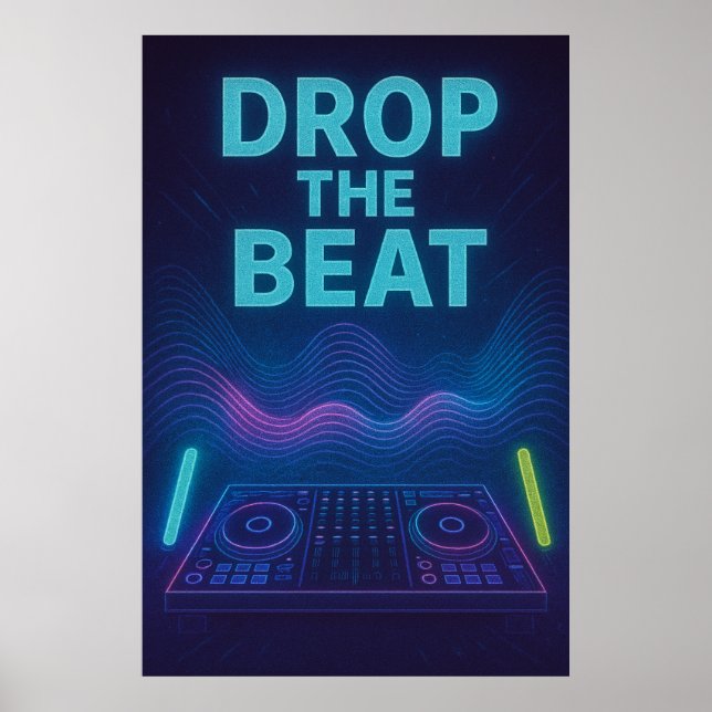 Poster 35, Drop the Beat, Vintage Art (Front)