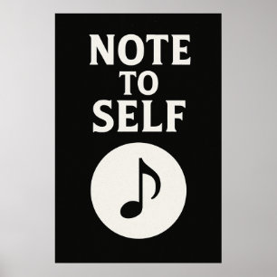 Poster 36, Note to Self, Vintage Art