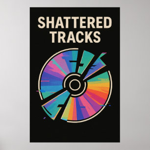 Poster 40, Shattered Tracks, Vintage Art
