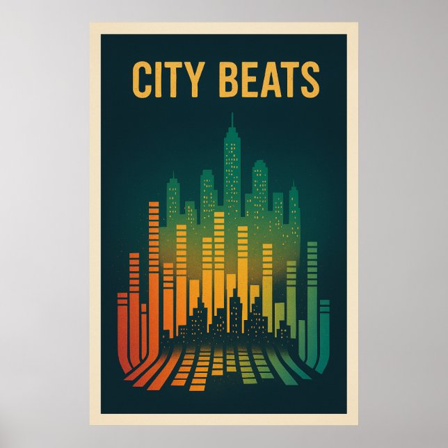 Poster 8, City Beats, Vintage (Front)