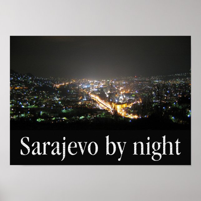 Poster A3 - Sarajevo by night (Front)