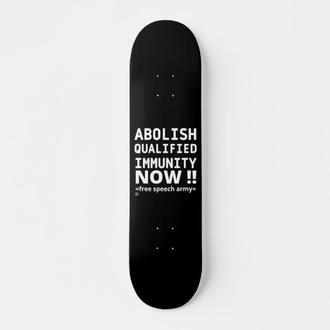 poster "ABOLISH Q.I." Skateboard (Front)