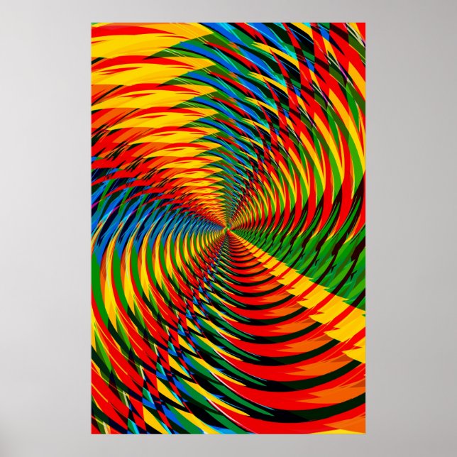 Poster: Abstract / Psychedelic Radial Pattern Poster (Front)