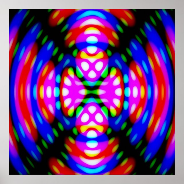Poster Abstract Trippy Psychedelic Colorful Image (Front)