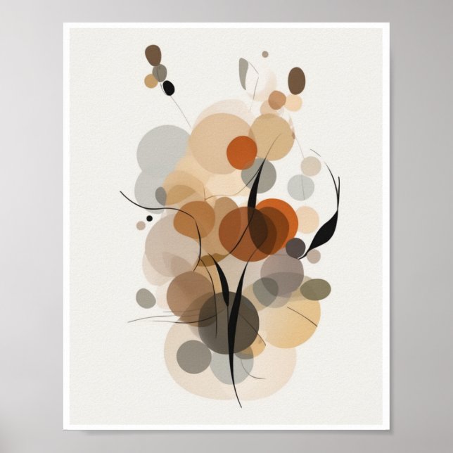 Poster Abstract Wall Decor Wall Art Flower (Front)