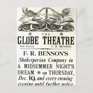 Poster advertising 'A Midsummer Night's Dream' Postcard