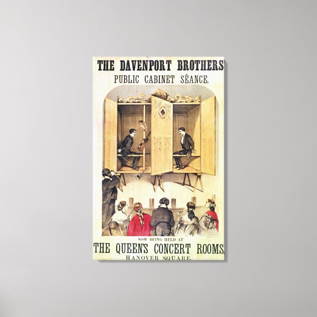 Poster advertising a psychic performance canvas print (Front)