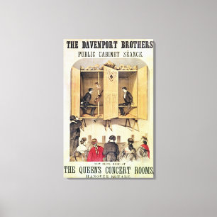 Poster advertising a psychic performance canvas print