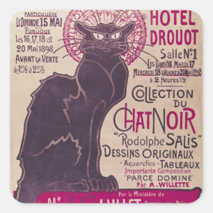 Poster advertising an exhibition square sticker
