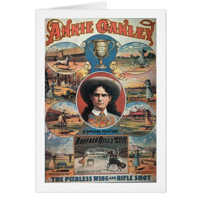 Poster advertising Annie Oakley featuring in Buffa (Front)