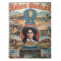 Poster advertising Annie Oakley featuring in Buffa