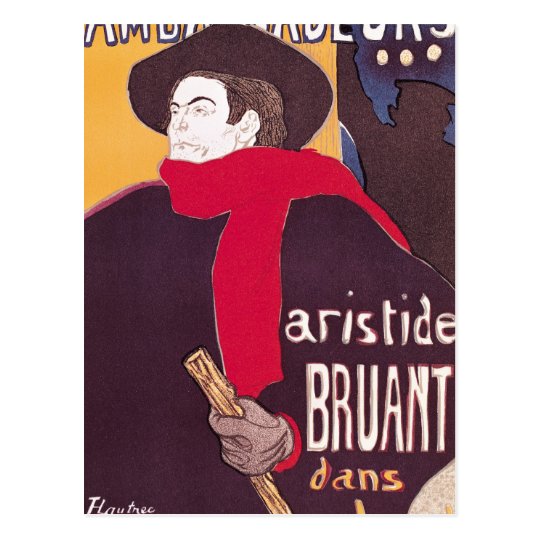 Poster advertising Aristide Bruant Postcard