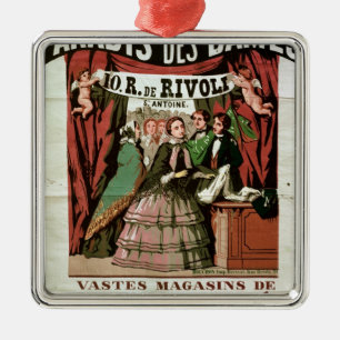 Poster advertising 'Au Paradis des Dames' Metal Tree Decoration