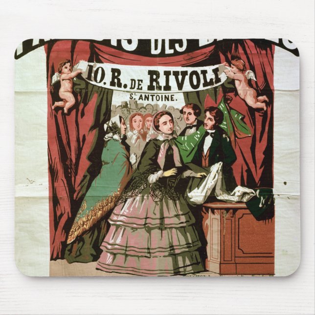 Poster advertising 'Au Paradis des Dames' Mouse Mat (Front)