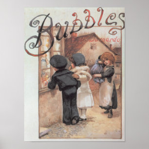 Poster advertising 'Bubbles' magazine