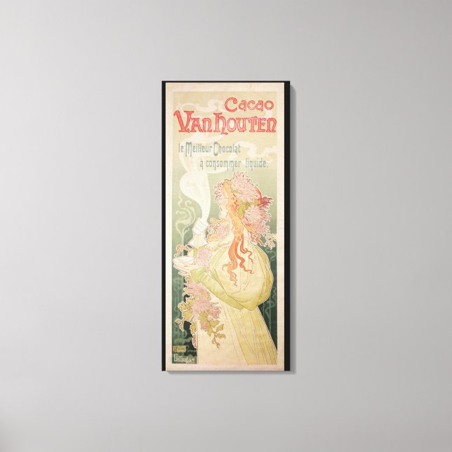 Poster advertising Cacao Van Houten Belgium Canvas Print (Front)