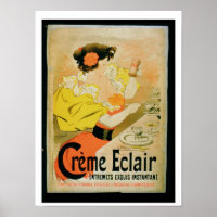 Poster advertising 'Creme Eclair Instant Dessert'