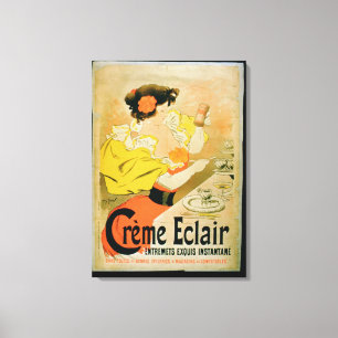 Poster advertising 'Creme Eclair Instant Dessert' Canvas Print