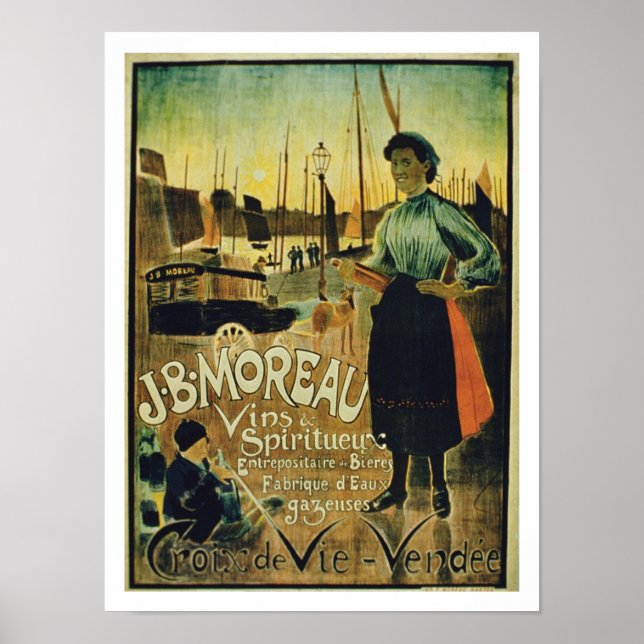 Poster advertising 'Croix de Vie', made by J.B. Mo (Front)