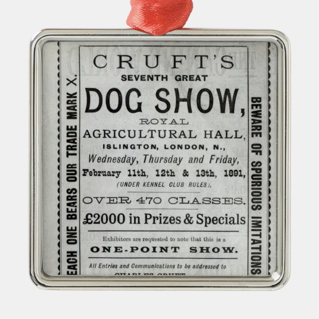 Poster advertising Cruft's Dog Show Metal Tree Decoration (Front)