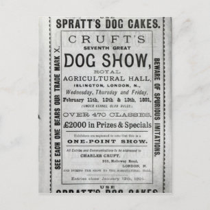 Poster advertising Cruft's Dog Show Postcard