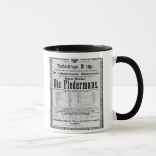 Poster advertising Die Fledermaus by Johann Mug