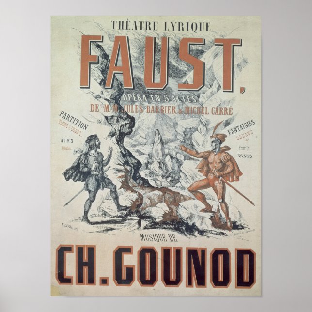 Poster advertising 'Faust' (Front)