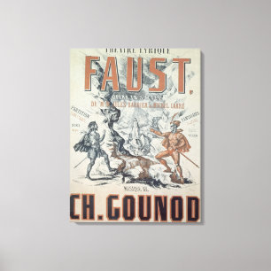 Poster advertising 'Faust' Canvas Print