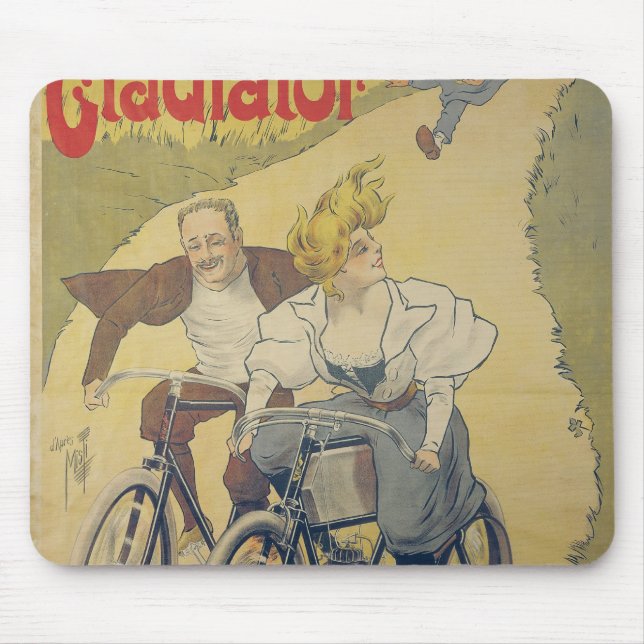 Poster advertising Gladiator bicycles Mouse Mat (Front)