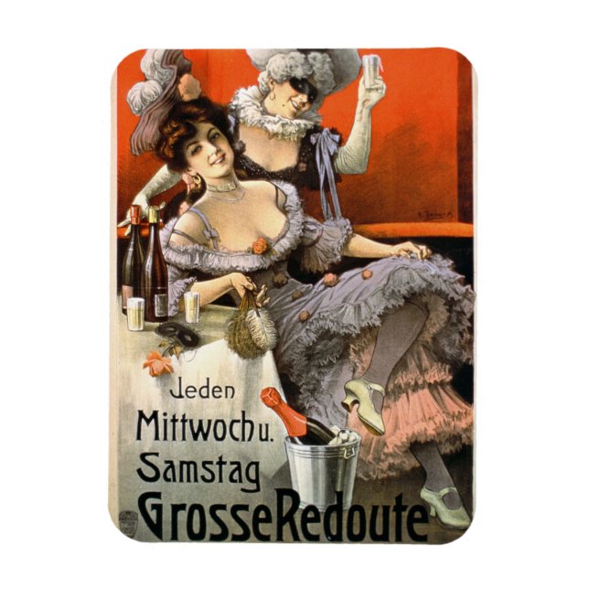 Poster Advertising 'Grosse Redoute' (colour litho) Magnet (Vertical)