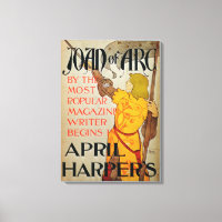 Poster advertising 'Joan of Arc' in April Harper's