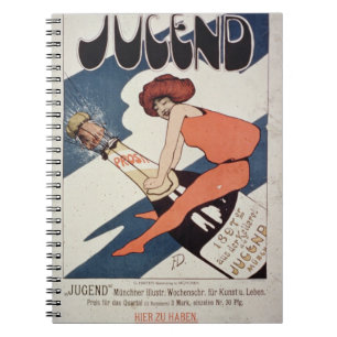 Poster advertising 'Jugend, illustrated Weekly Mag Notebook