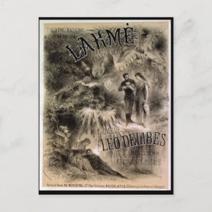 Poster advertising 'Lakme' Postcard