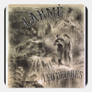 Poster advertising 'Lakme' Square Sticker